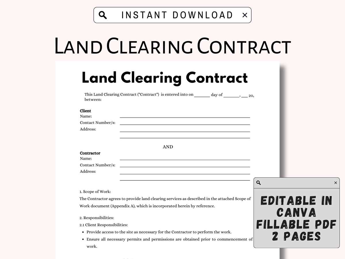 printable land contract
