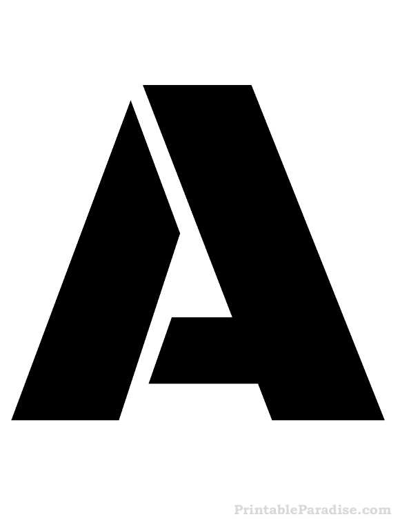 printable letter a stencils