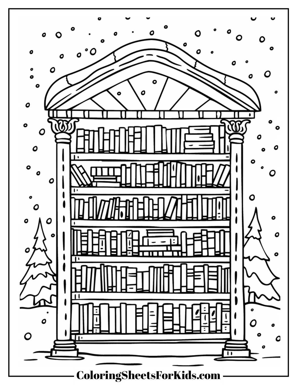 printable library coloring pages