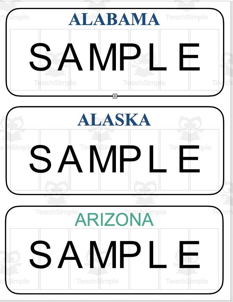 printable license plate
