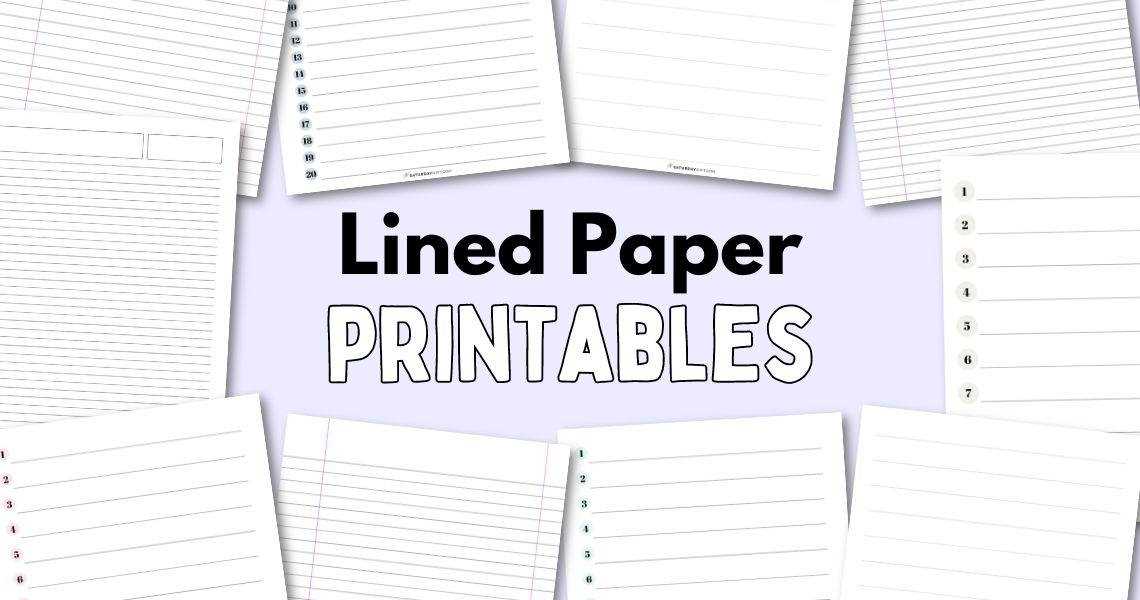 printable lined paper free