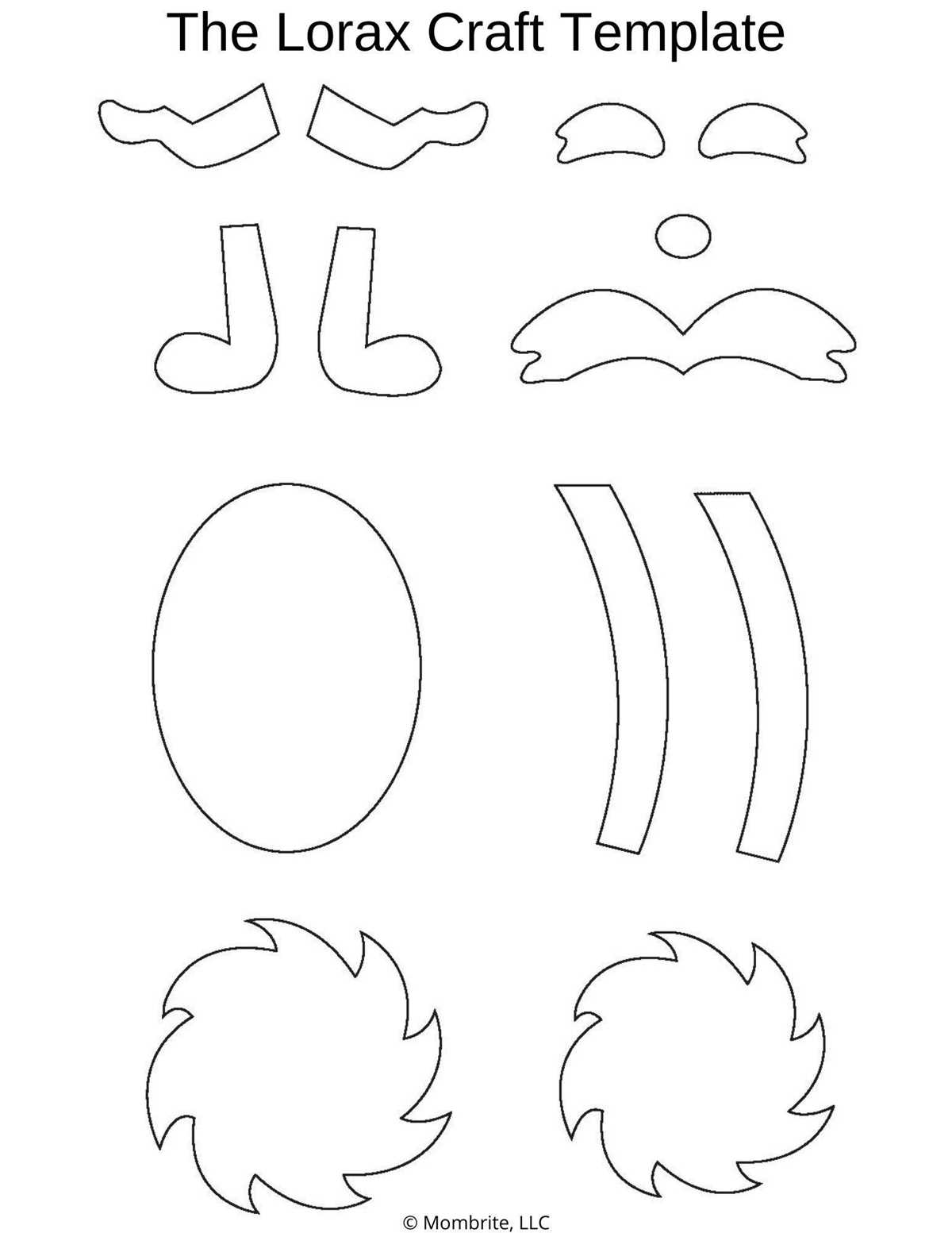 printable lorax face template