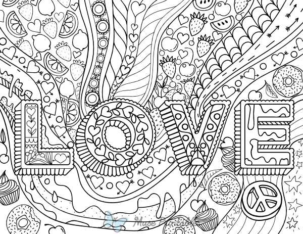 printable love coloring pages for adults
