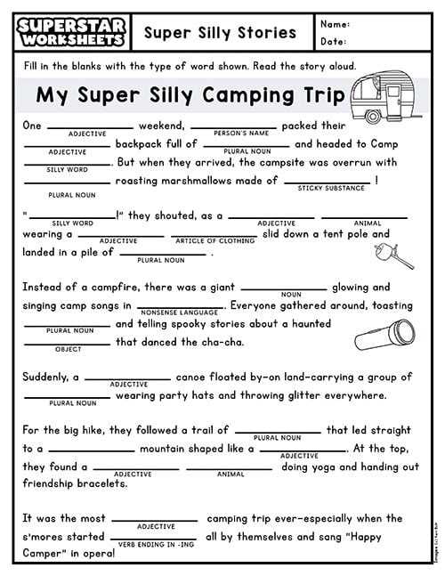 printable mad libs for kids