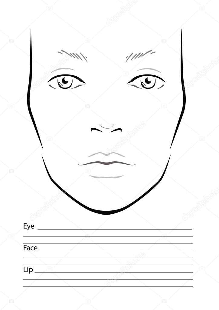 printable makeup face charts