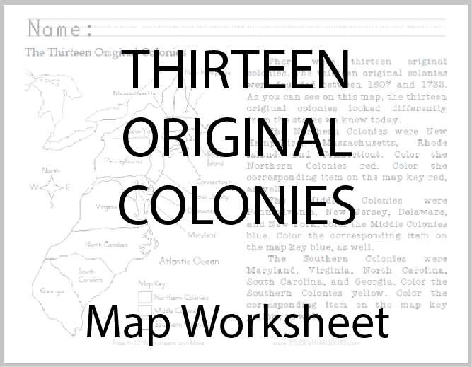 printable map 13 colonies