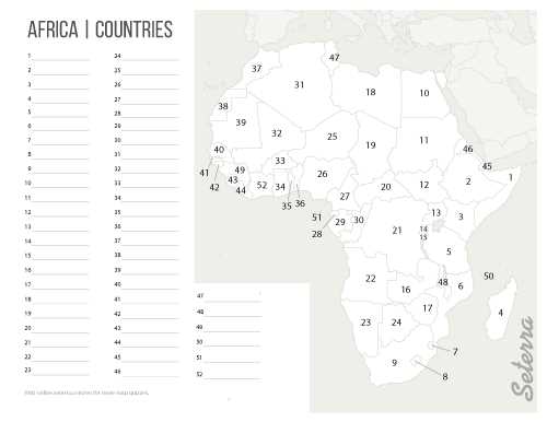 printable map of africa