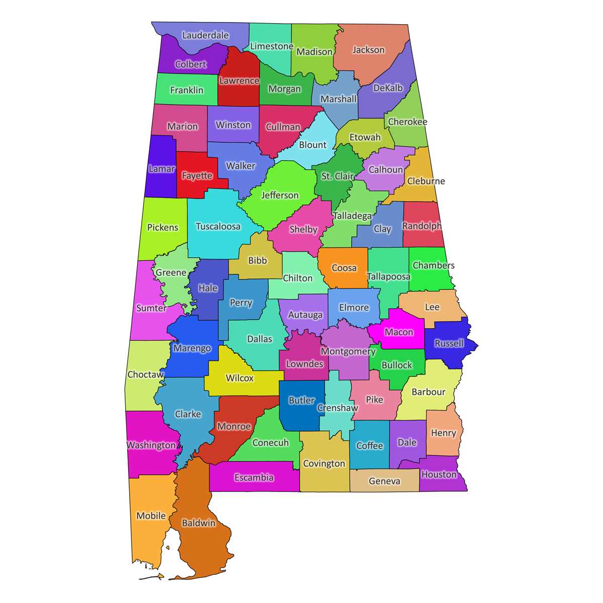 printable map of alabama