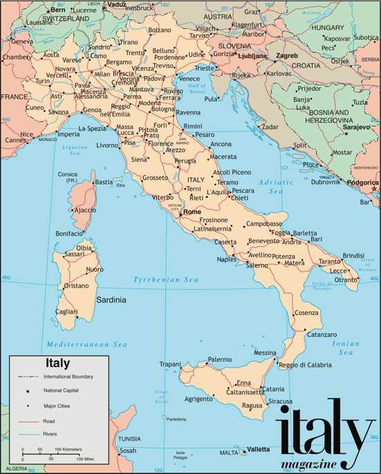 printable map of italy free