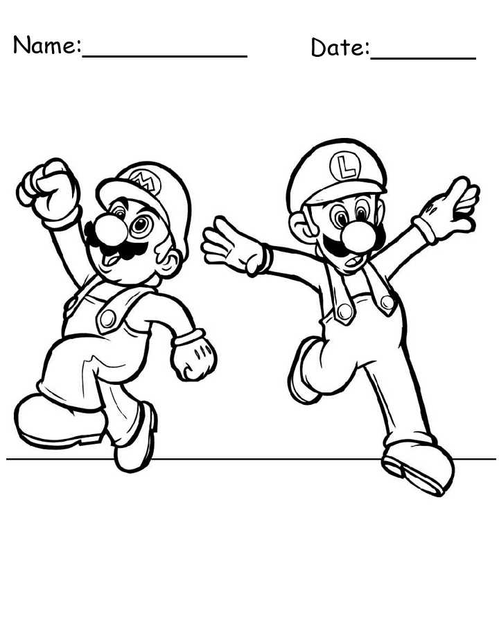 printable mario coloring sheets