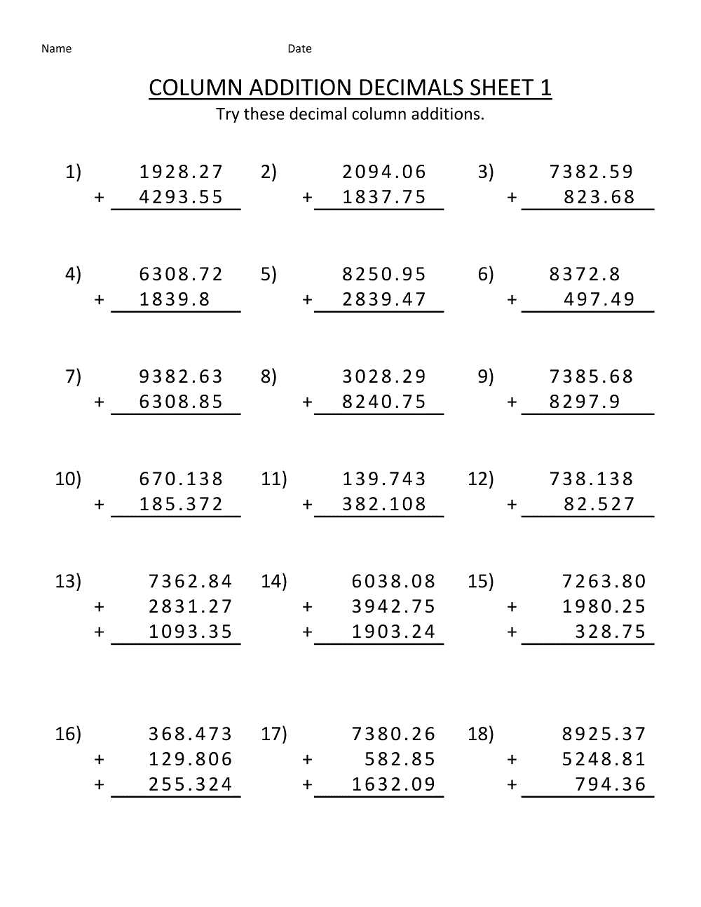 printable math worksheets for 5th grade