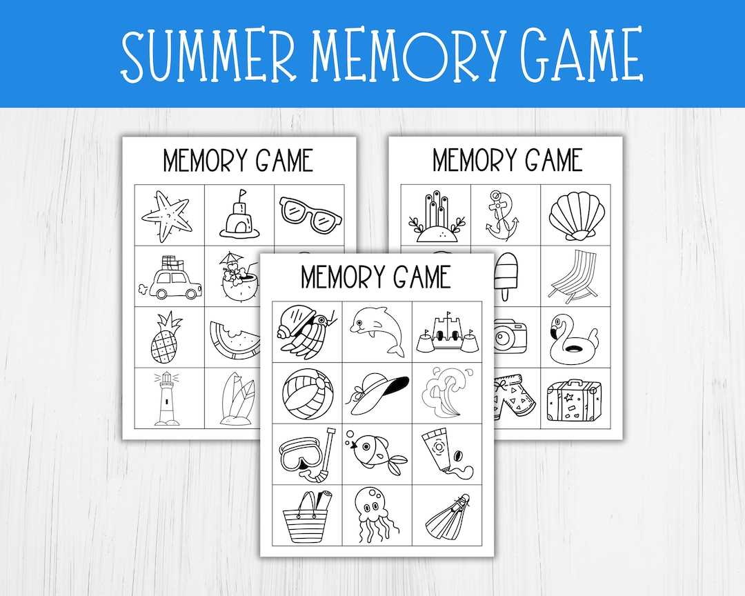 printable memory activities