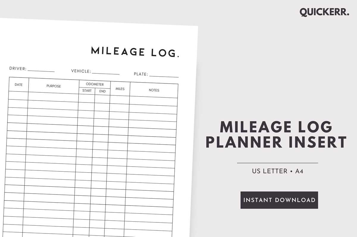 printable mileage tracker