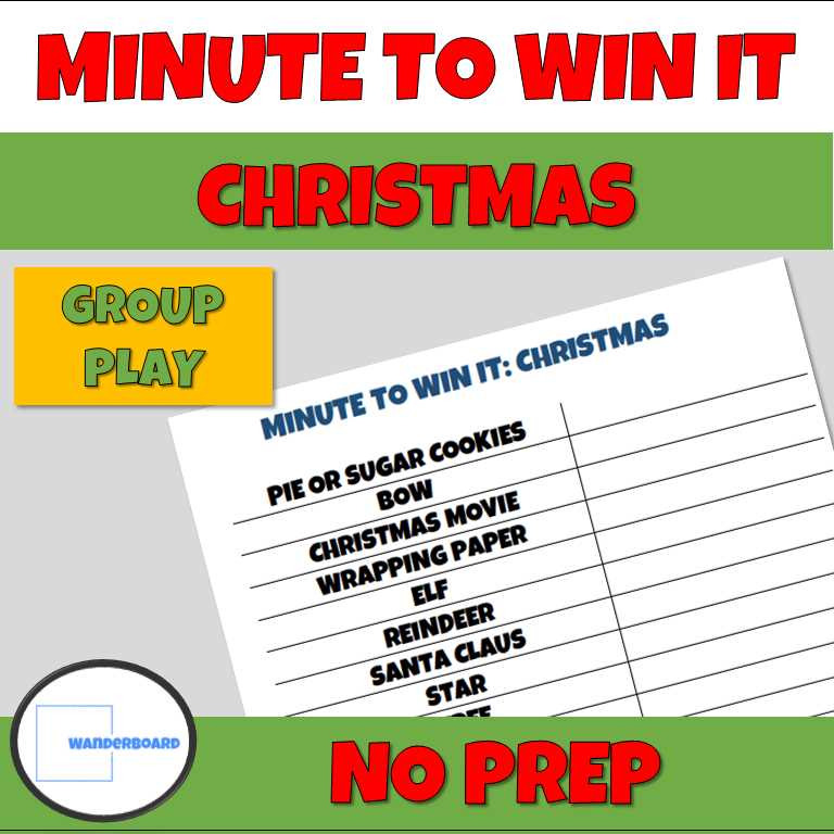 printable minute to win it games