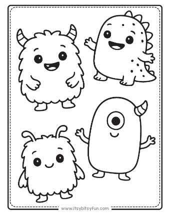 printable monster coloring pages printable monster coloring pages