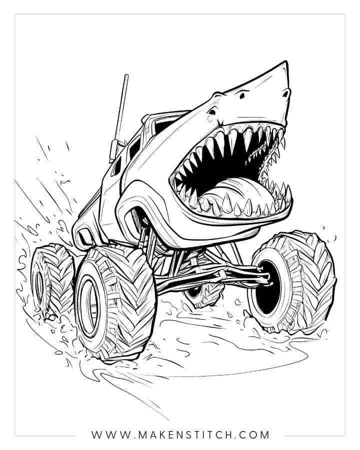 printable monster truck