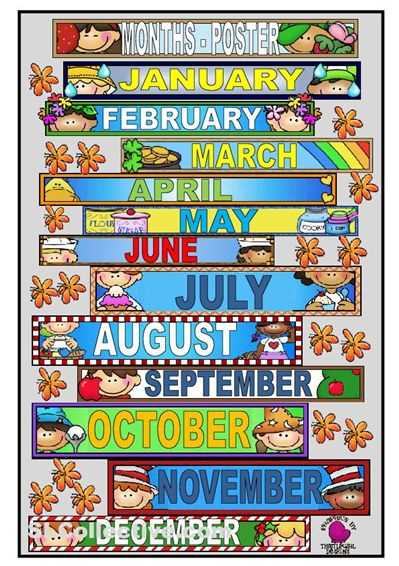 printable months of the year chart