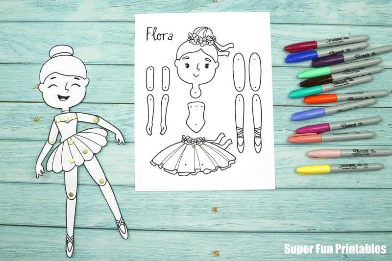 printable movable paper doll template