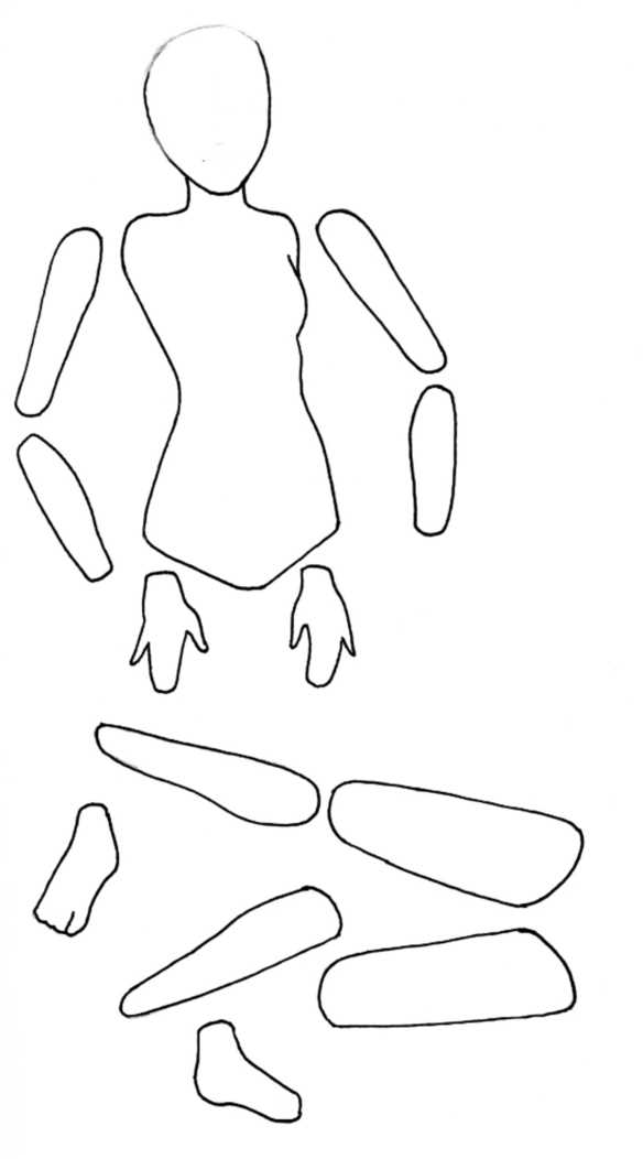 printable movable paper doll template