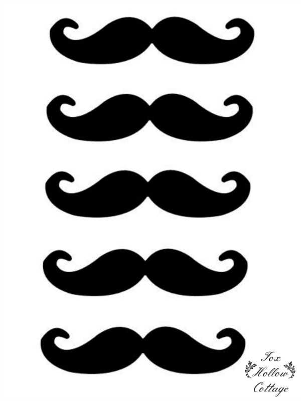 printable mustache free