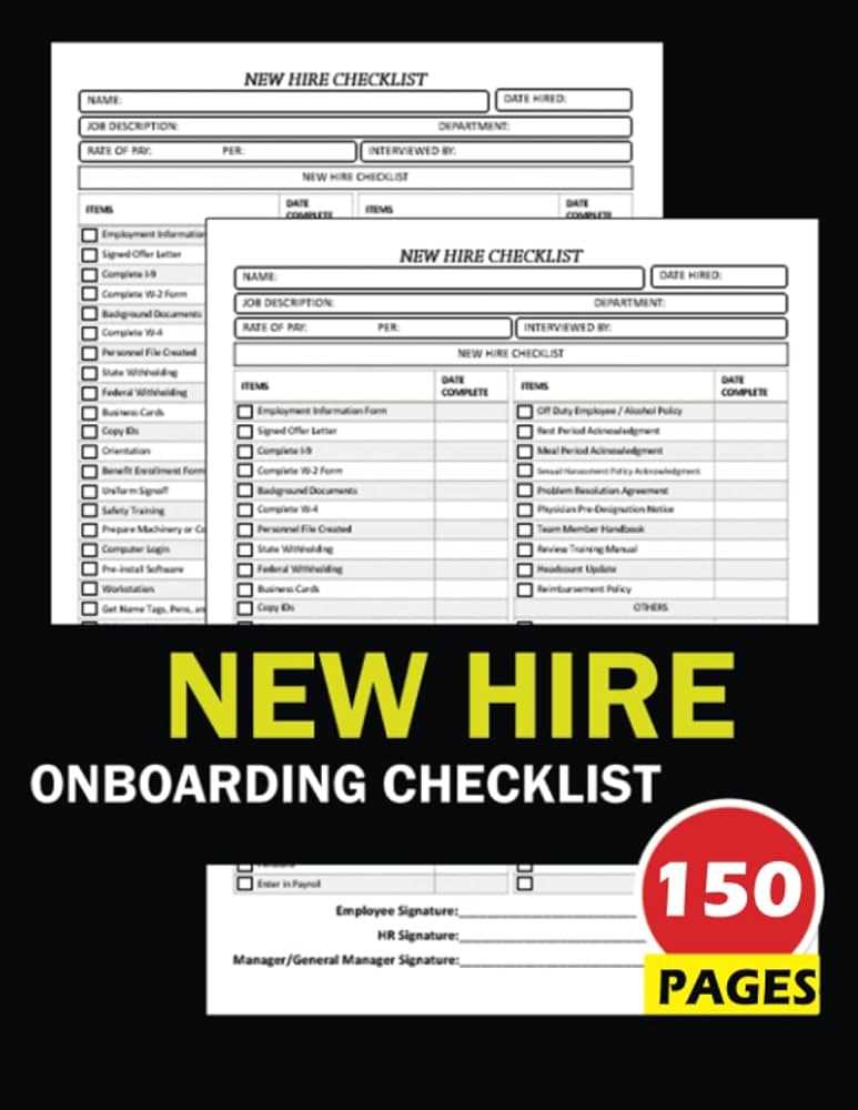 printable new employee checklist template