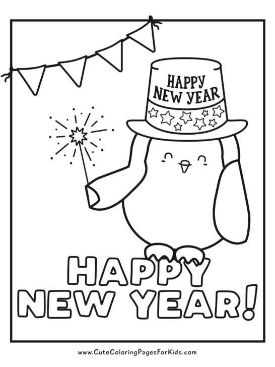 printable new years coloring pages
