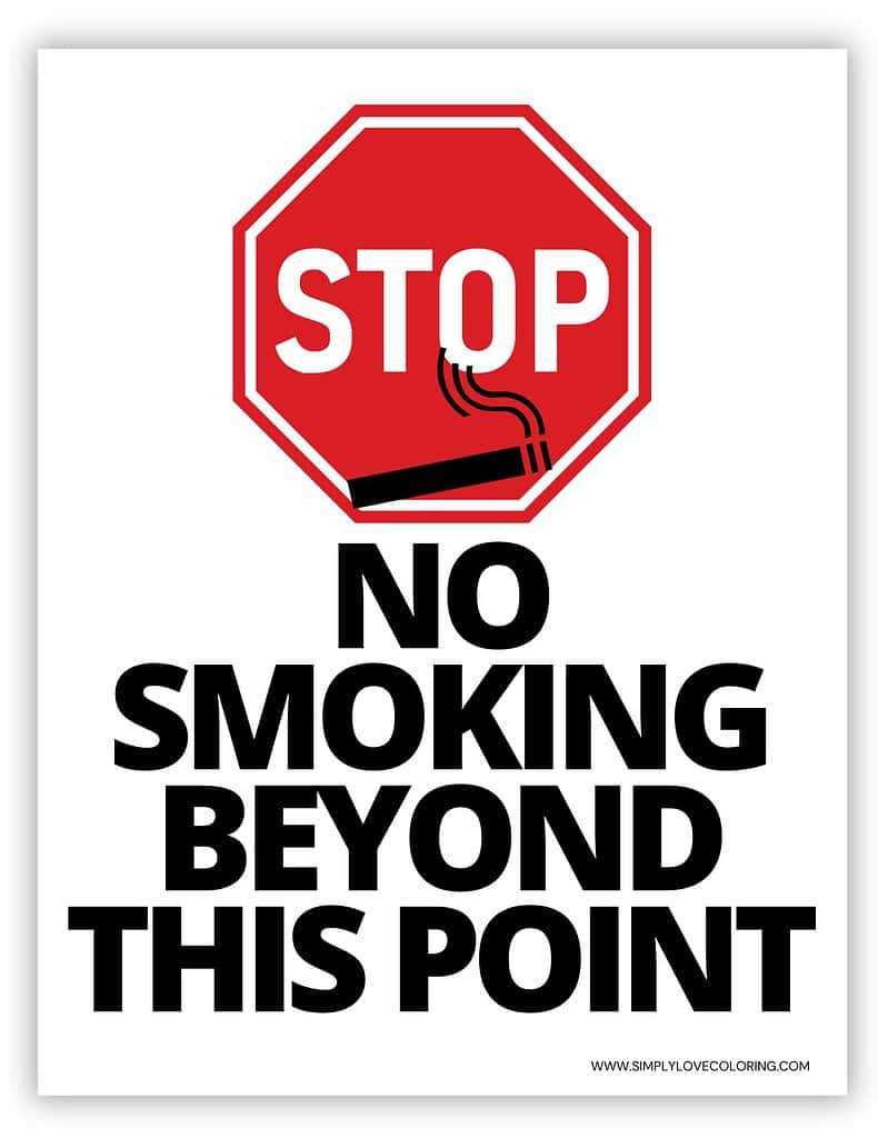printable no smoking sign