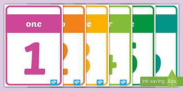 printable number cards 1 10
