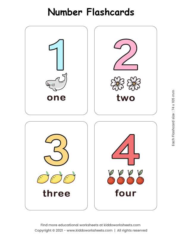 printable number flashcards