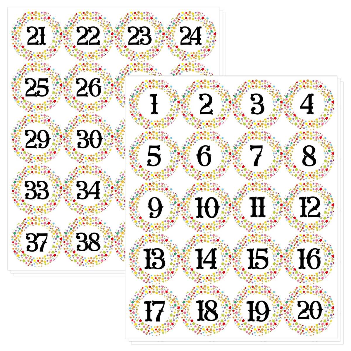 printable numbers 1 40