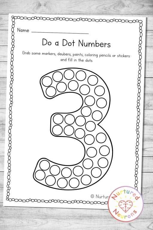 printable numbers with dots