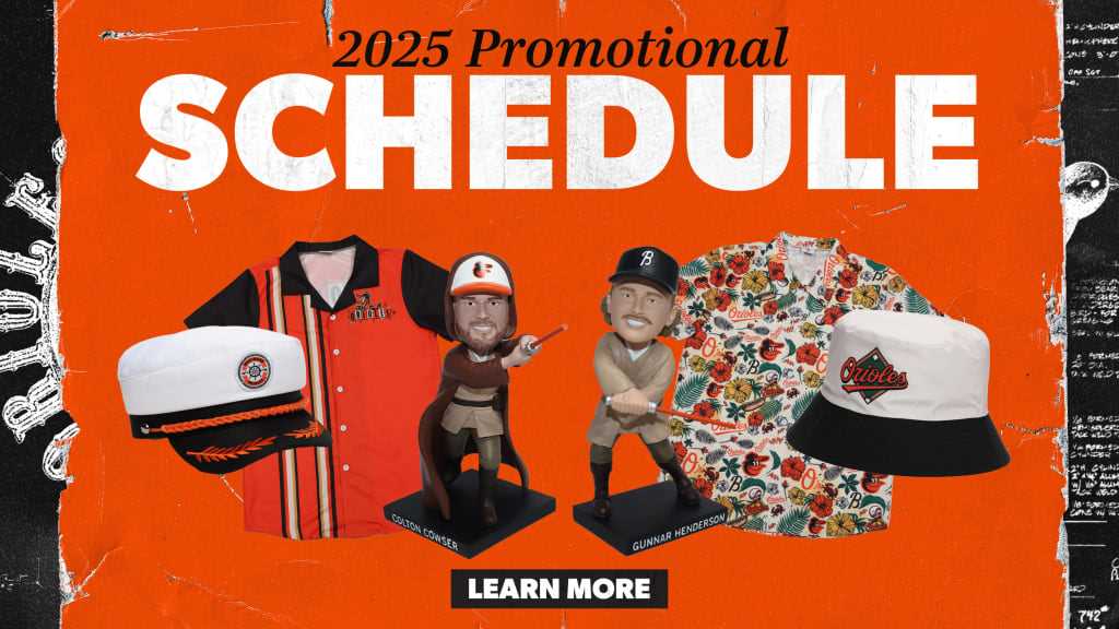 printable orioles promotional schedule