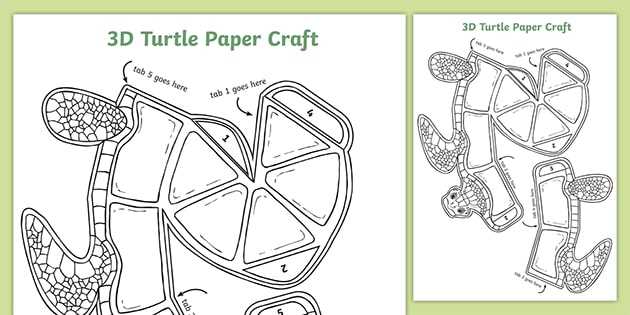 printable paper turtle craft