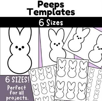 printable peep bunny template