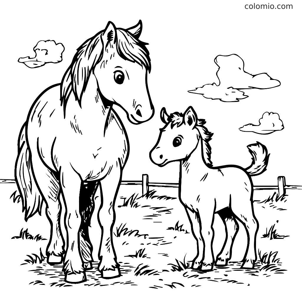 printable pictures of horses to color