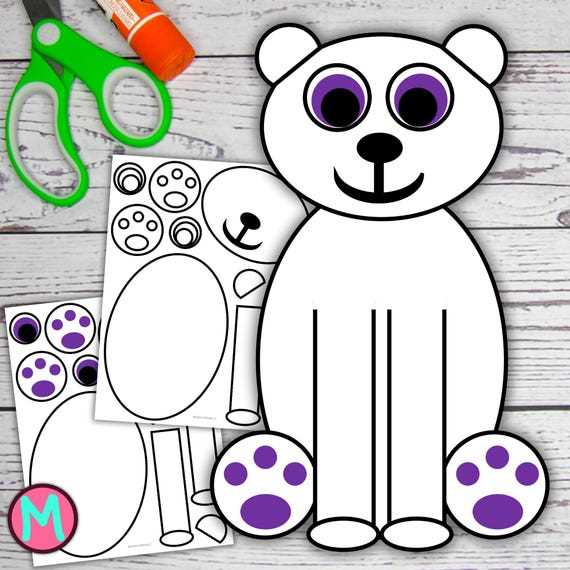 printable polar bear craft template