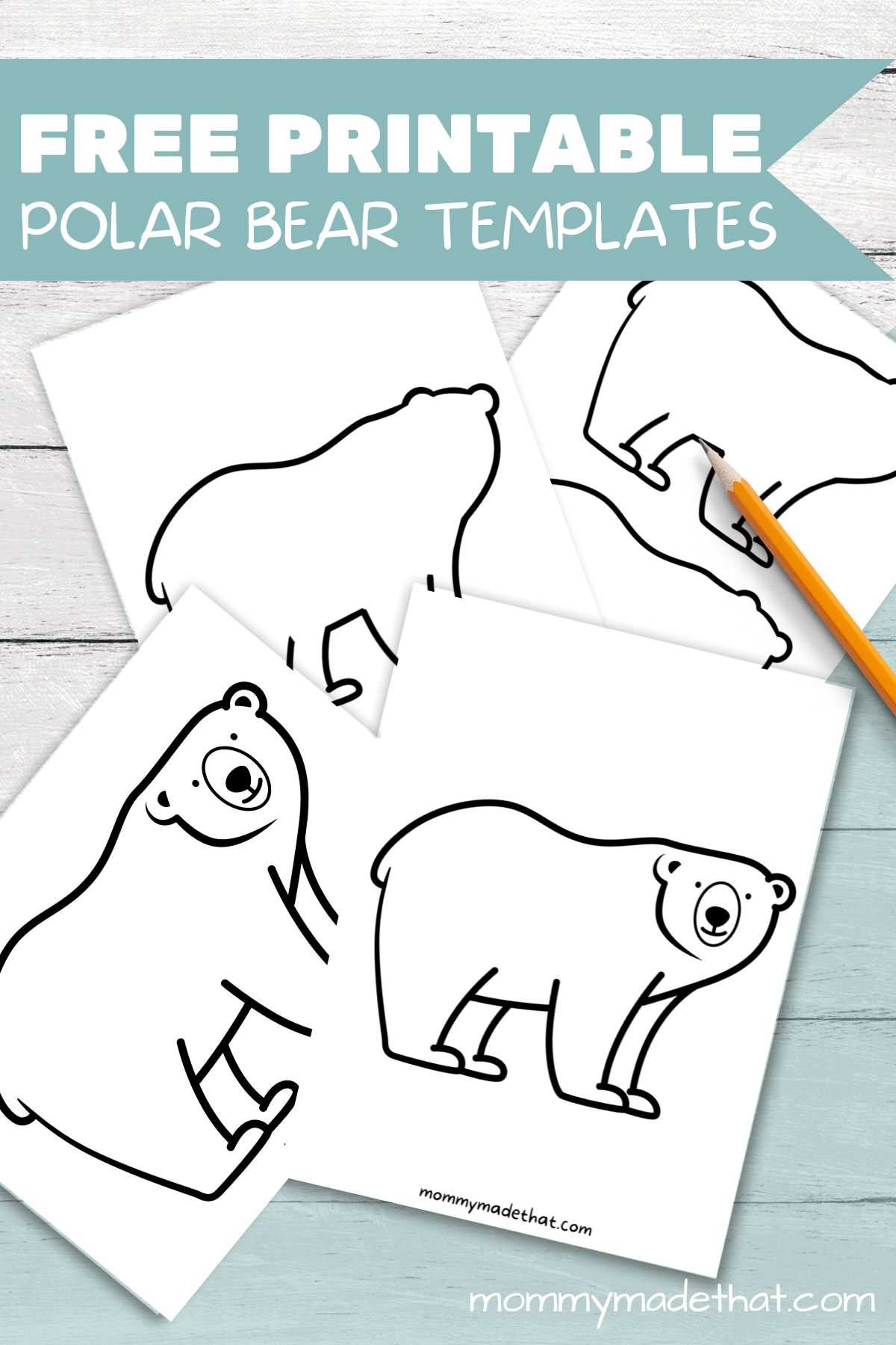 printable polar bear template