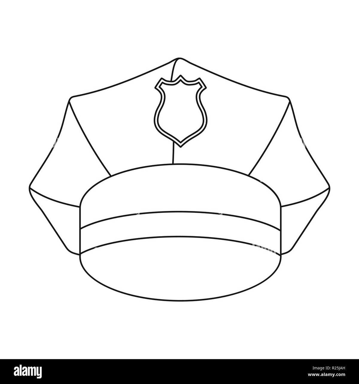 printable police hat