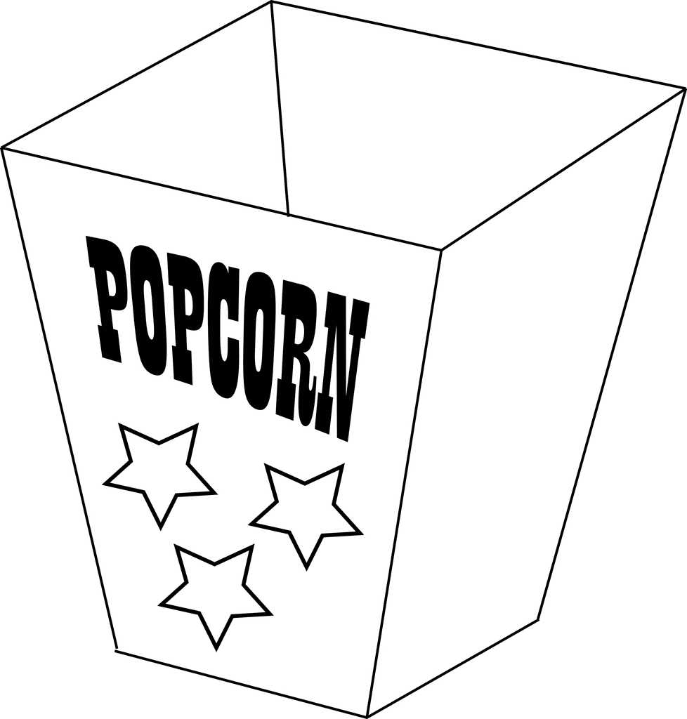 printable popcorn box template