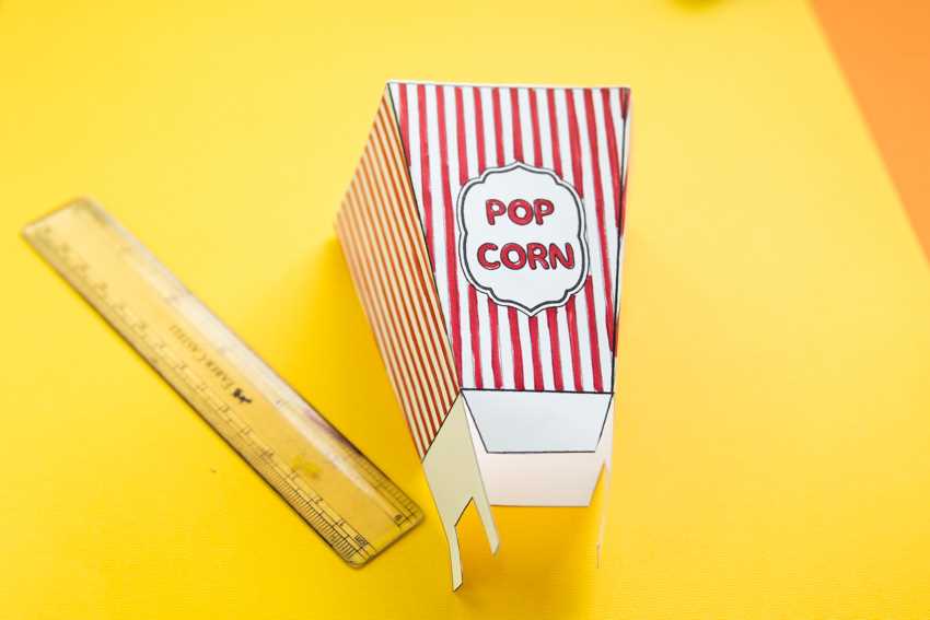 printable popcorn box template