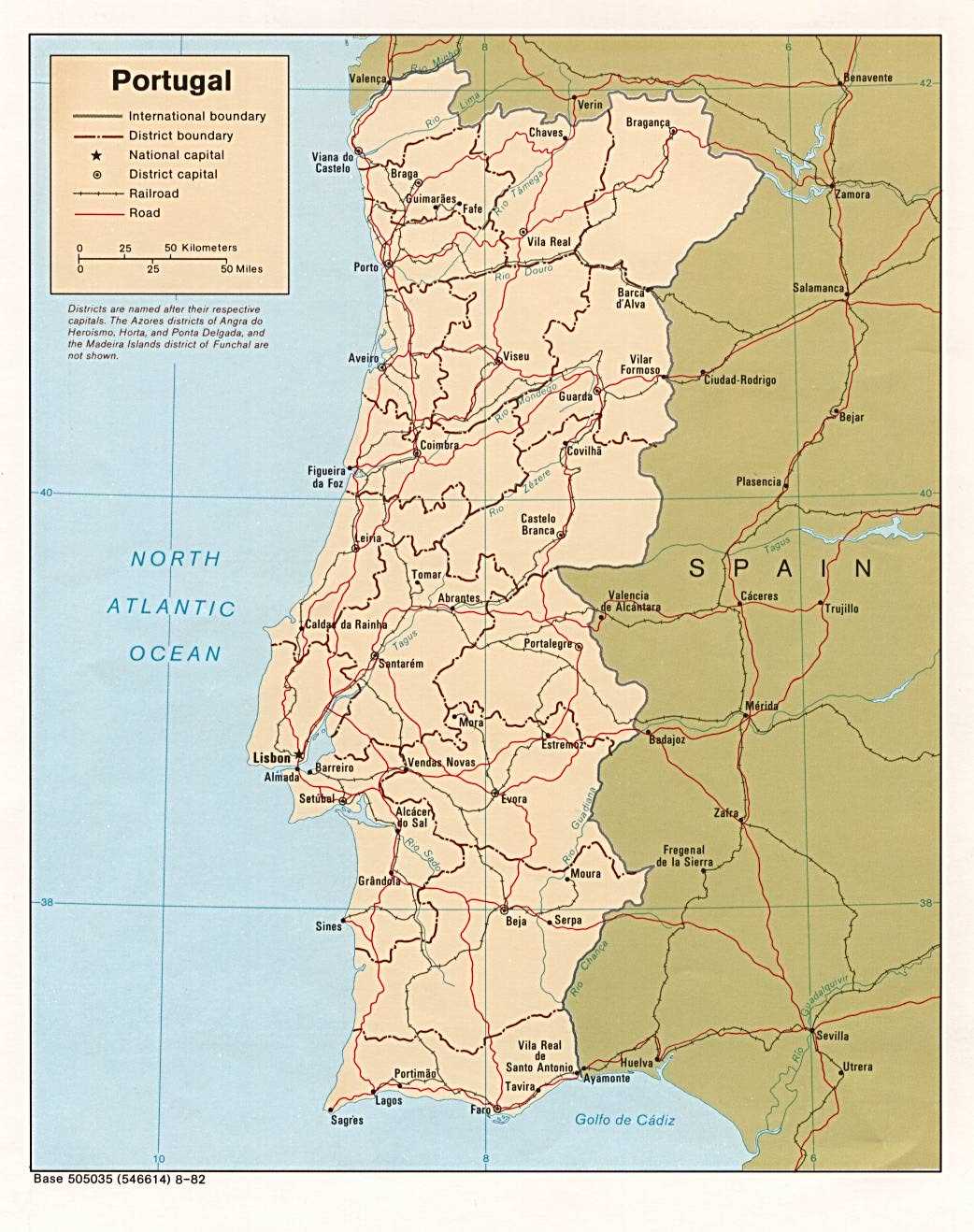 printable portugal map