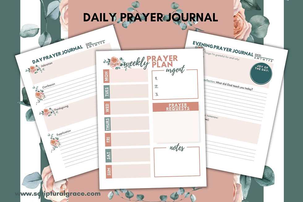 printable prayer journal