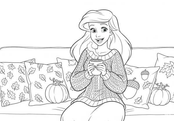 printable princess ariel coloring pages