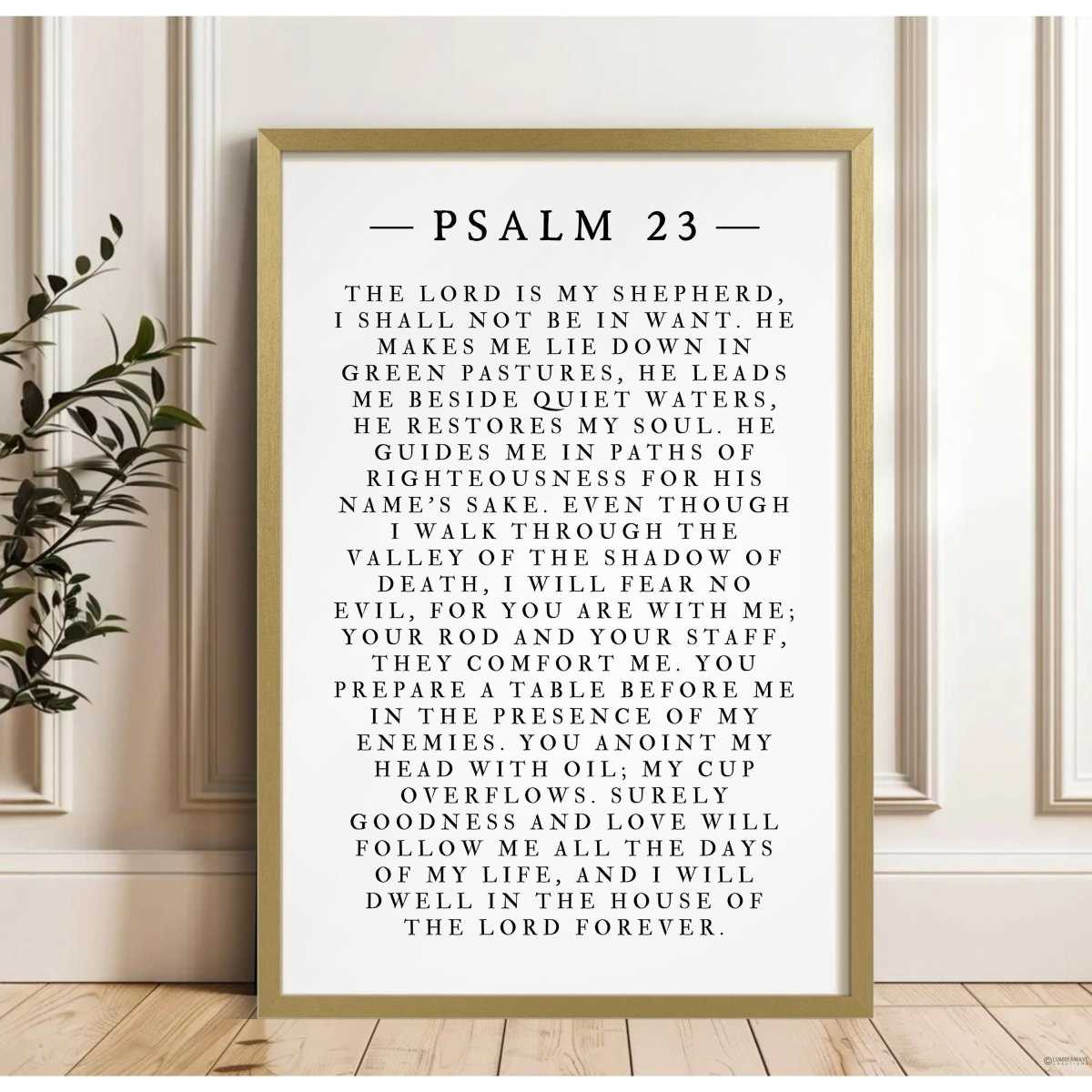 printable psalm 23 prayer