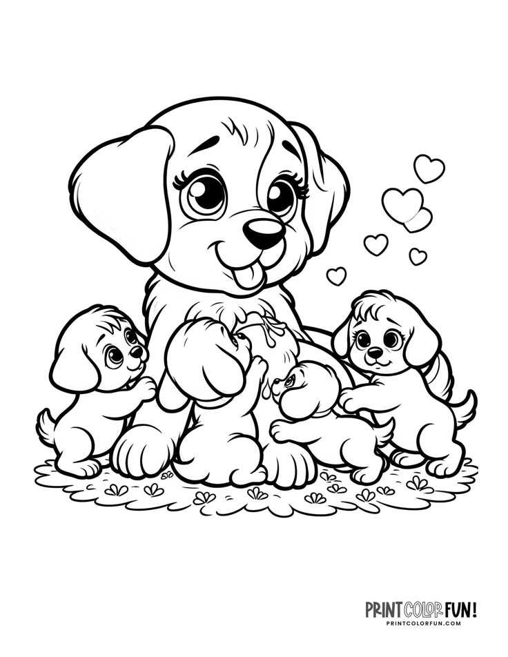 printable puppies coloring pages