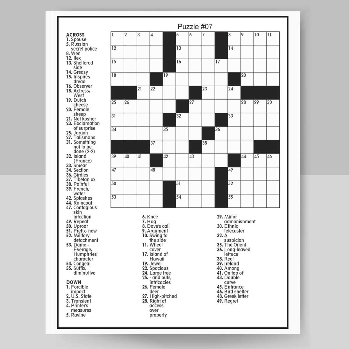 printable puzzle for adults