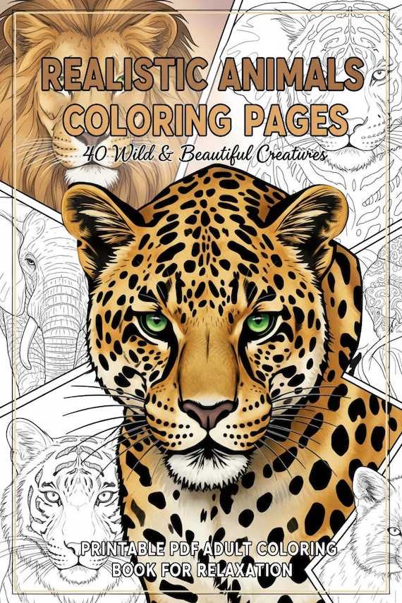 printable realistic animal coloring pages