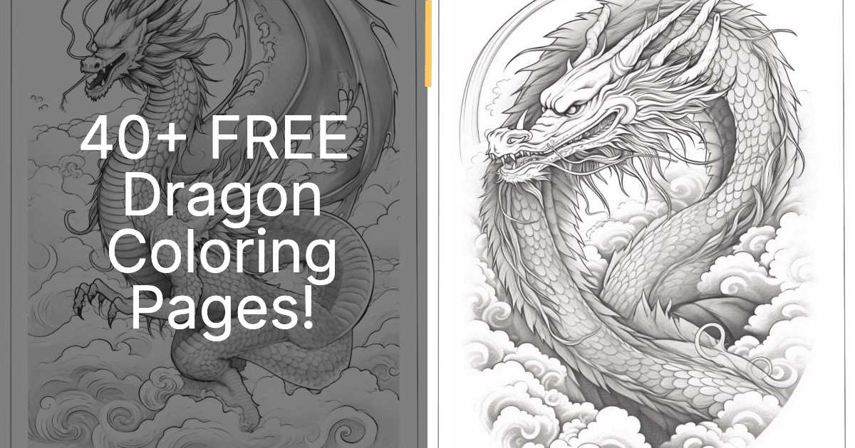 printable realistic dragon coloring pages