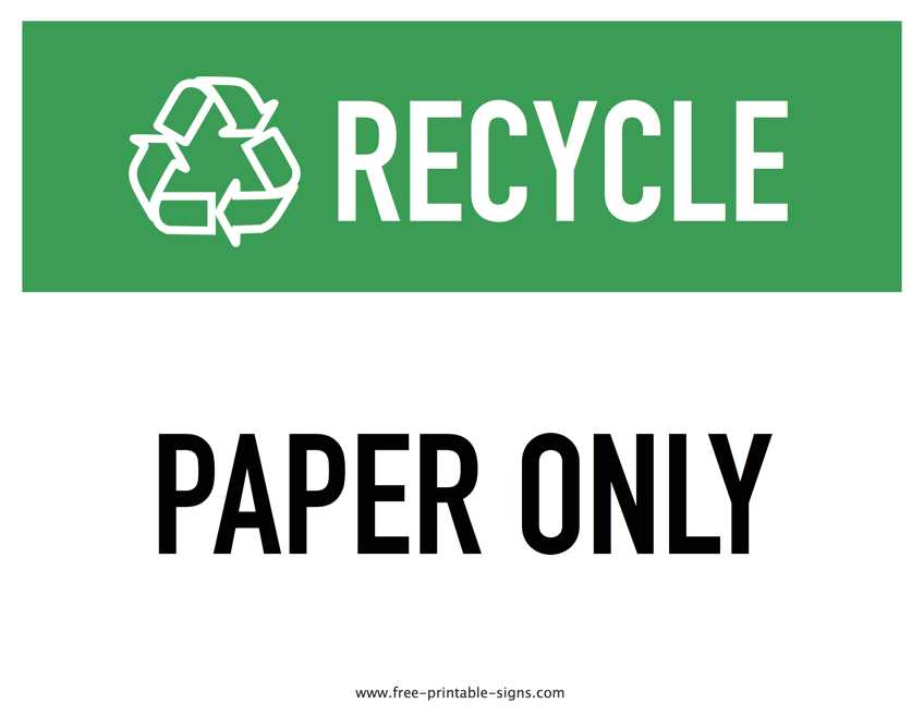 printable recycle signs