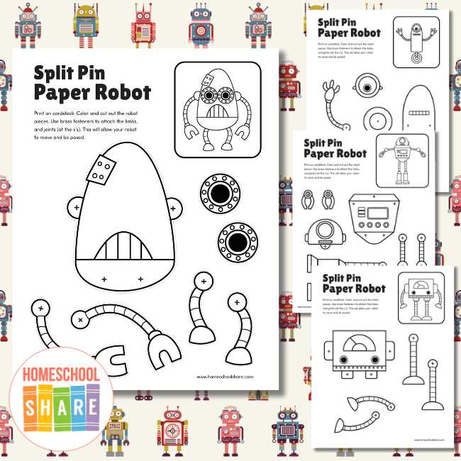 printable robot cut and paste